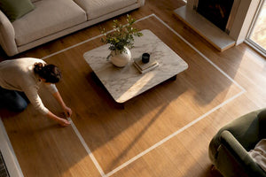 Tape It First: Living Room Rug Size for UK Homes on Homable