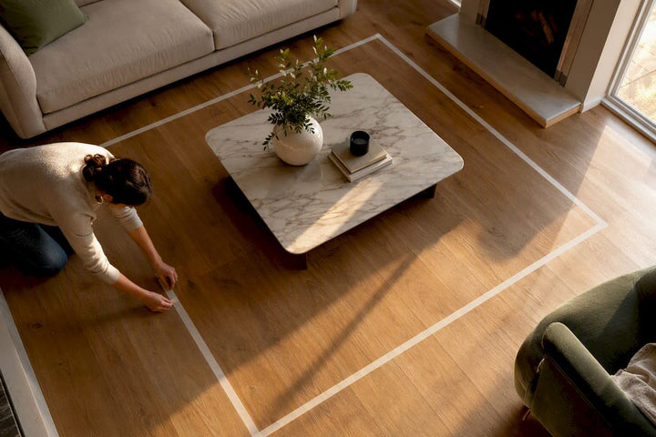 Tape It First: Living Room Rug Size for UK Homes on Homable