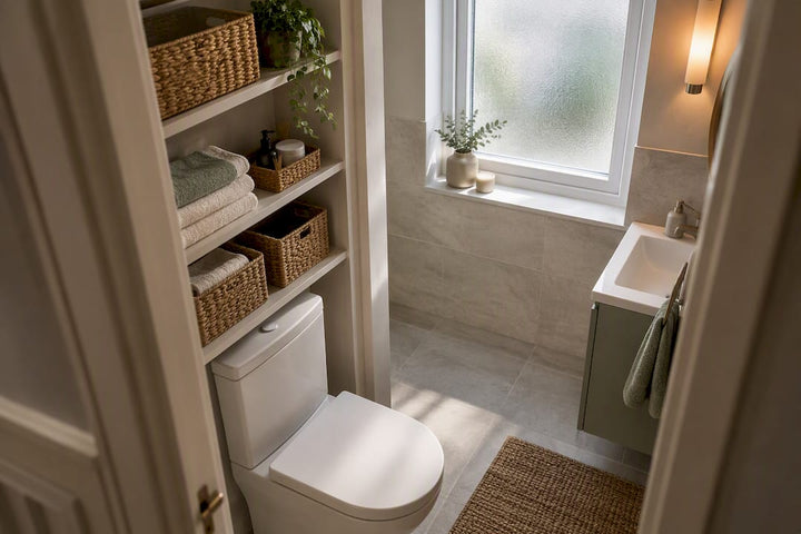 9 renter friendly bathroom storage ideas for small UK homes