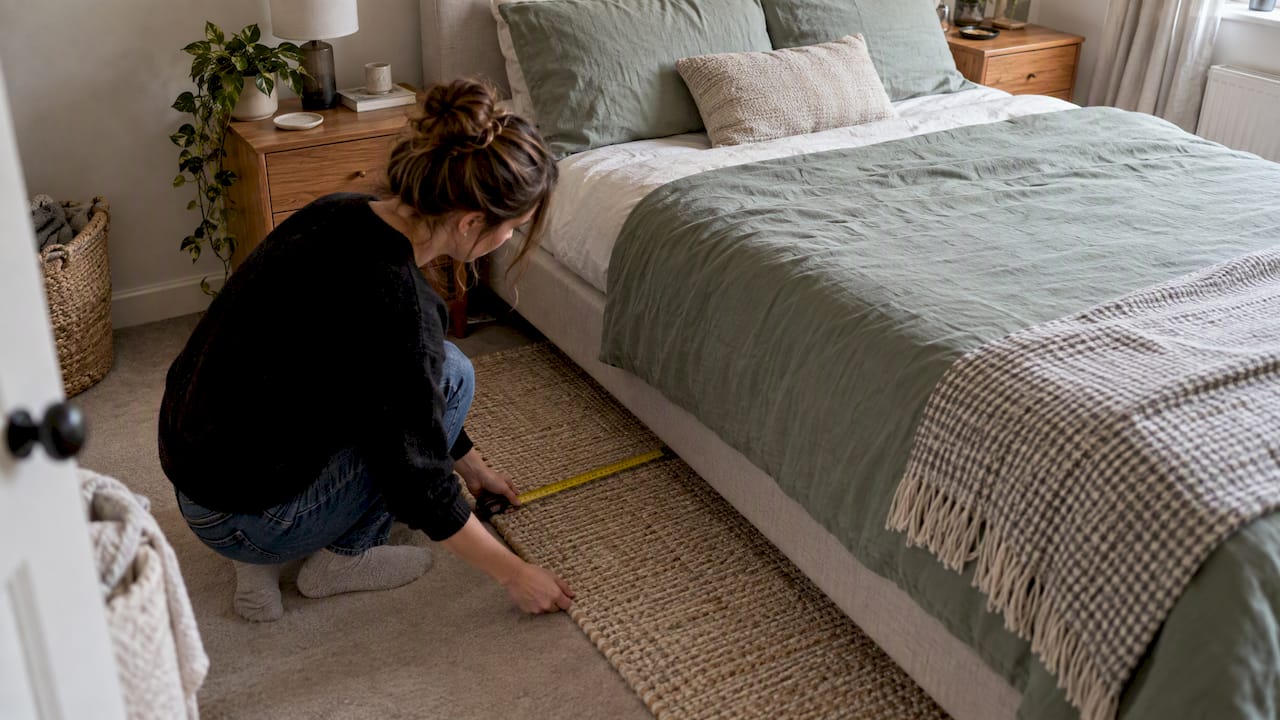 45–60cm Rule and 3 Mistakes: Bedroom Rug Sizes for UK Rooms