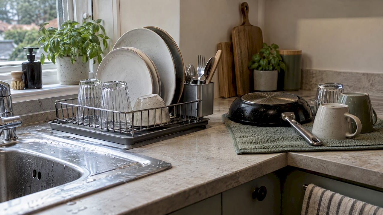 Dish Rack vs Drying Mat: Faster Drying or a Clear Counter?