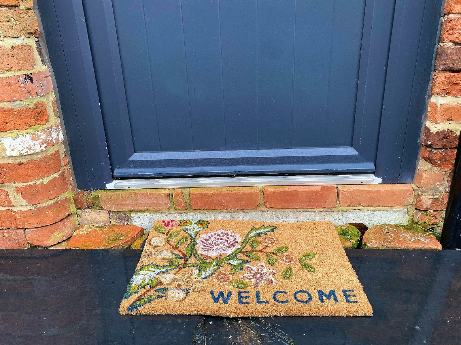 Coir Doormat with Printed Welcome Designs for Home Entrance Door Mats and Rugs