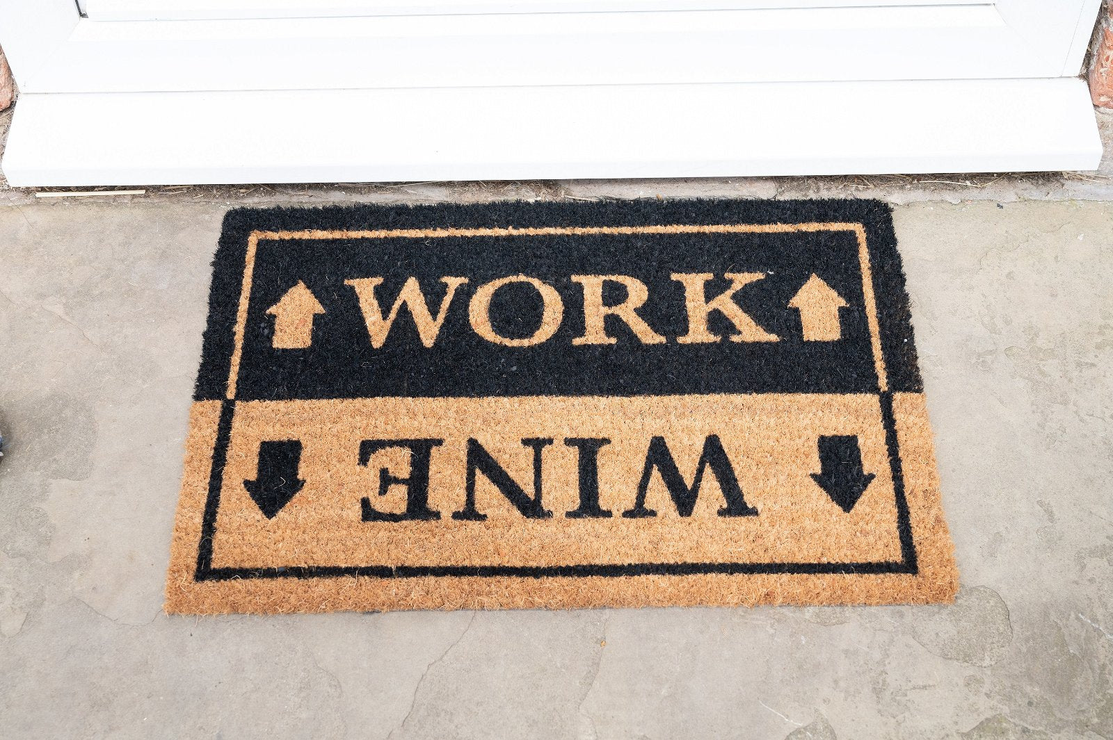 Wine & Work Door Mat