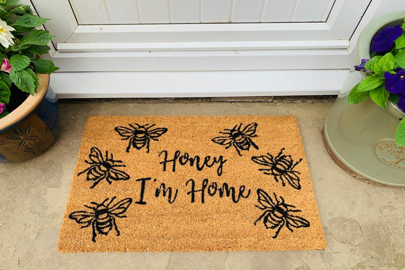 Coir Doormat with Printed Welcome Designs for Home Entrance Door Mats and Rugs