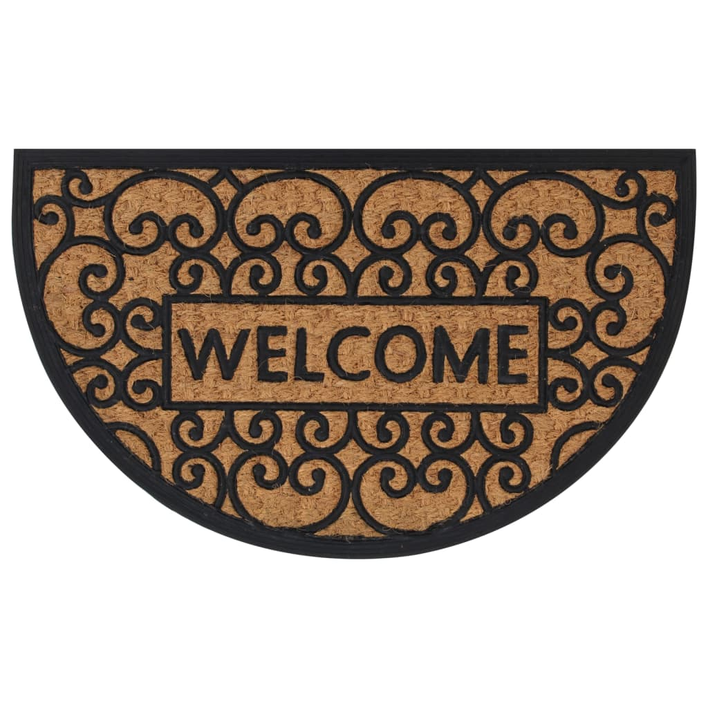 Coir Doormat with Printed Welcome Designs for Home Entrance Door Mats and Rugs