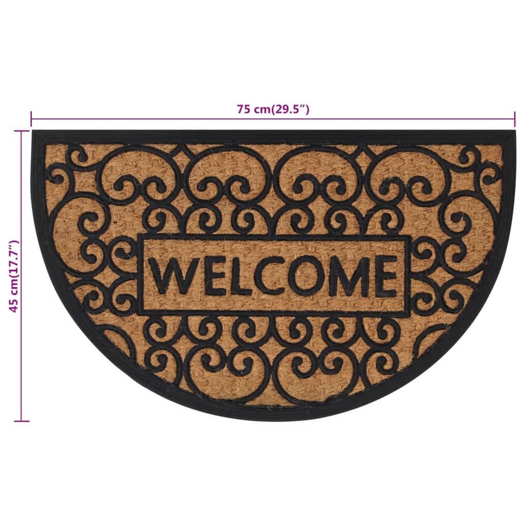 Coir Doormat with Printed Welcome Designs for Home Entrance Door Mats and Rugs