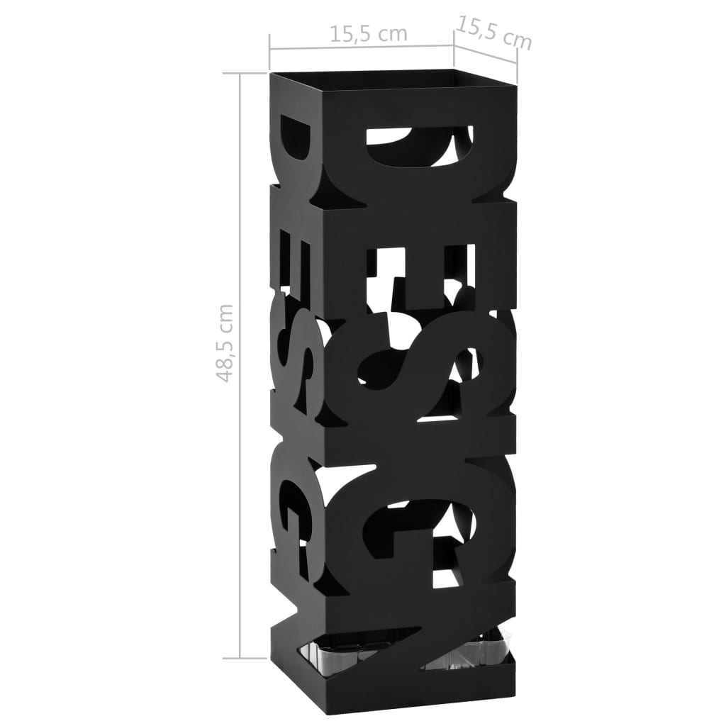 Square Steel Umbrella Stand Storage Holder for Umbrellas and Walking Sticks